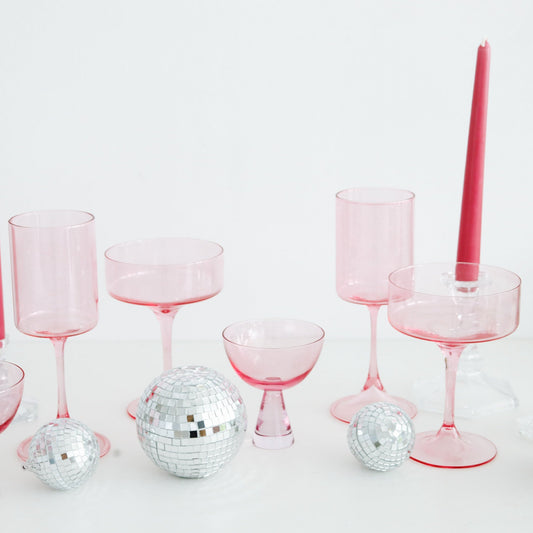 Coupe Glass: Pink