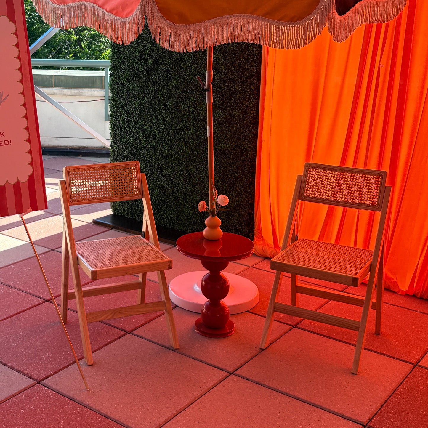 Folding Chair: Rattan