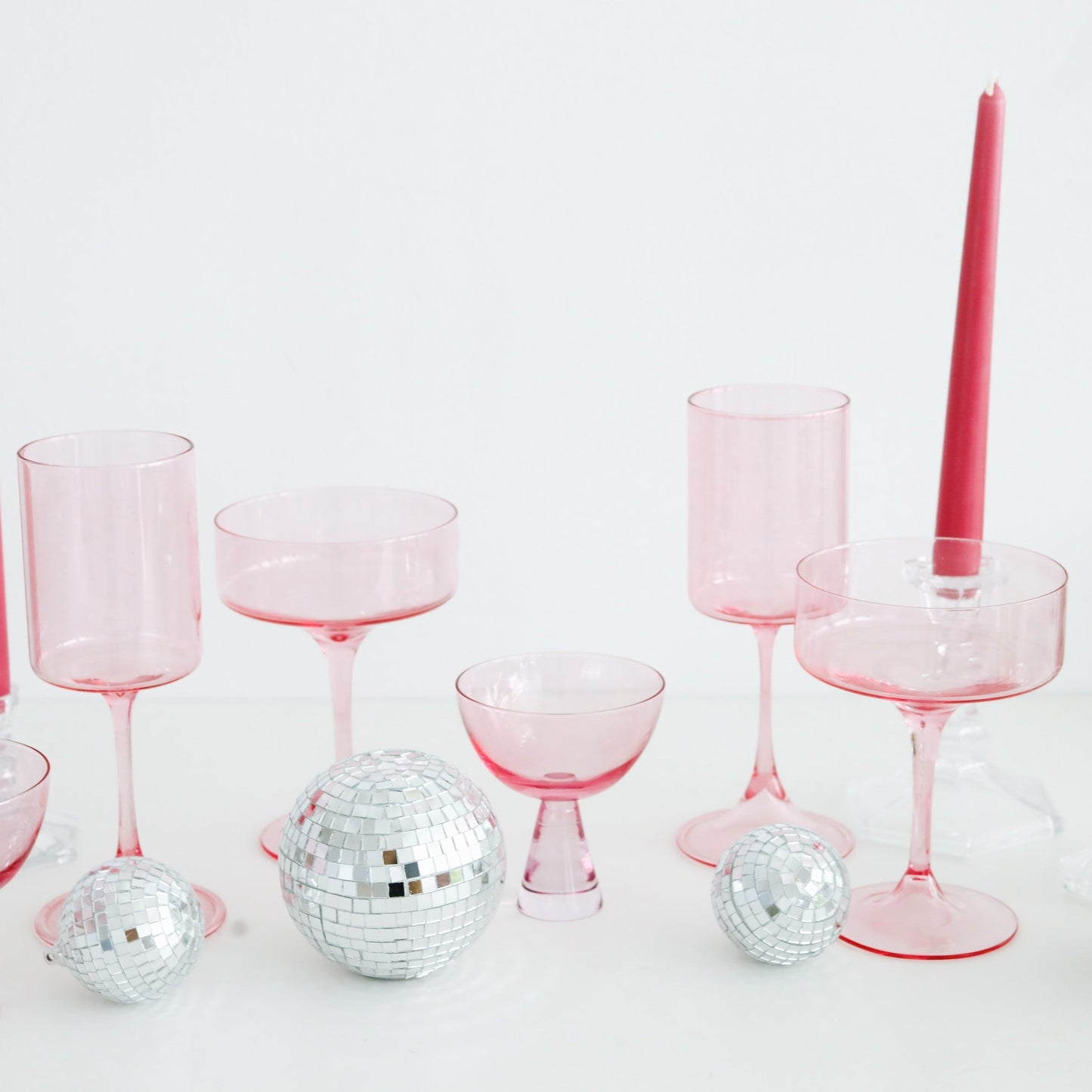 Coupe Glass: Pink