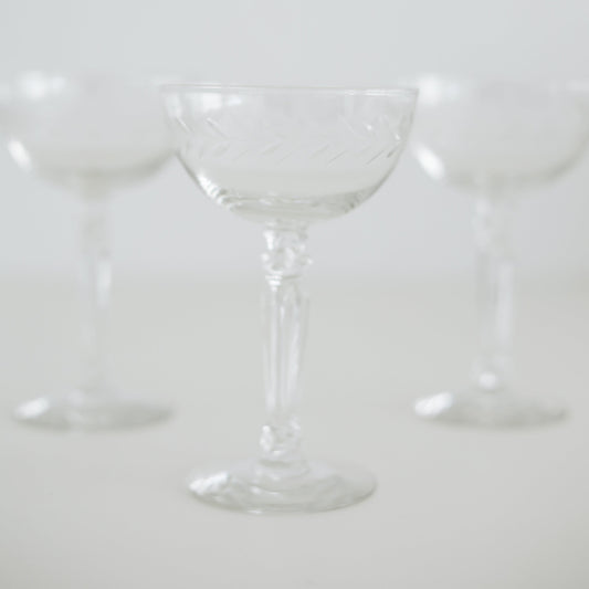 Coupe Glass: Decorative