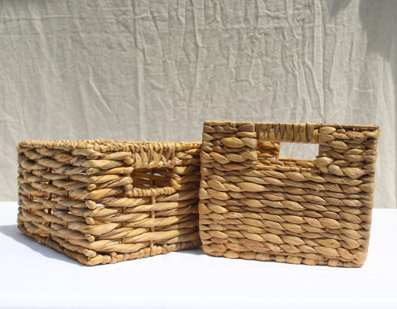 Basket: Woven Water Hyacinth